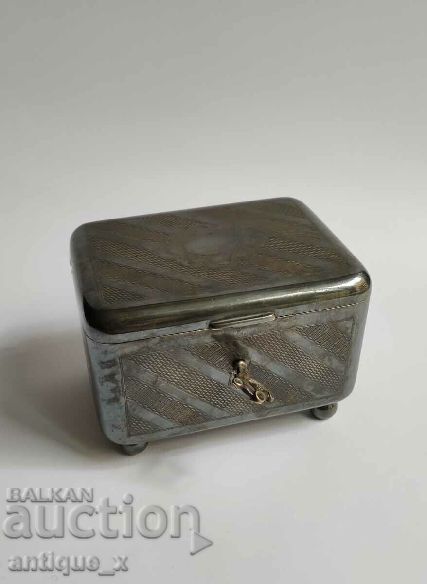 Luxury Russian Imperial Silver Plated Metal Box