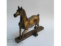 Old European massive bronze sculpture - horse
