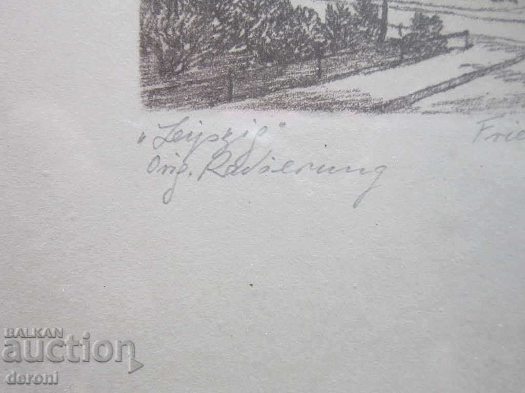 Delivery of Old picture etching graphic signed Delivery of Old picture etching graphic signed