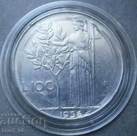 Италия 100 лири 1956
