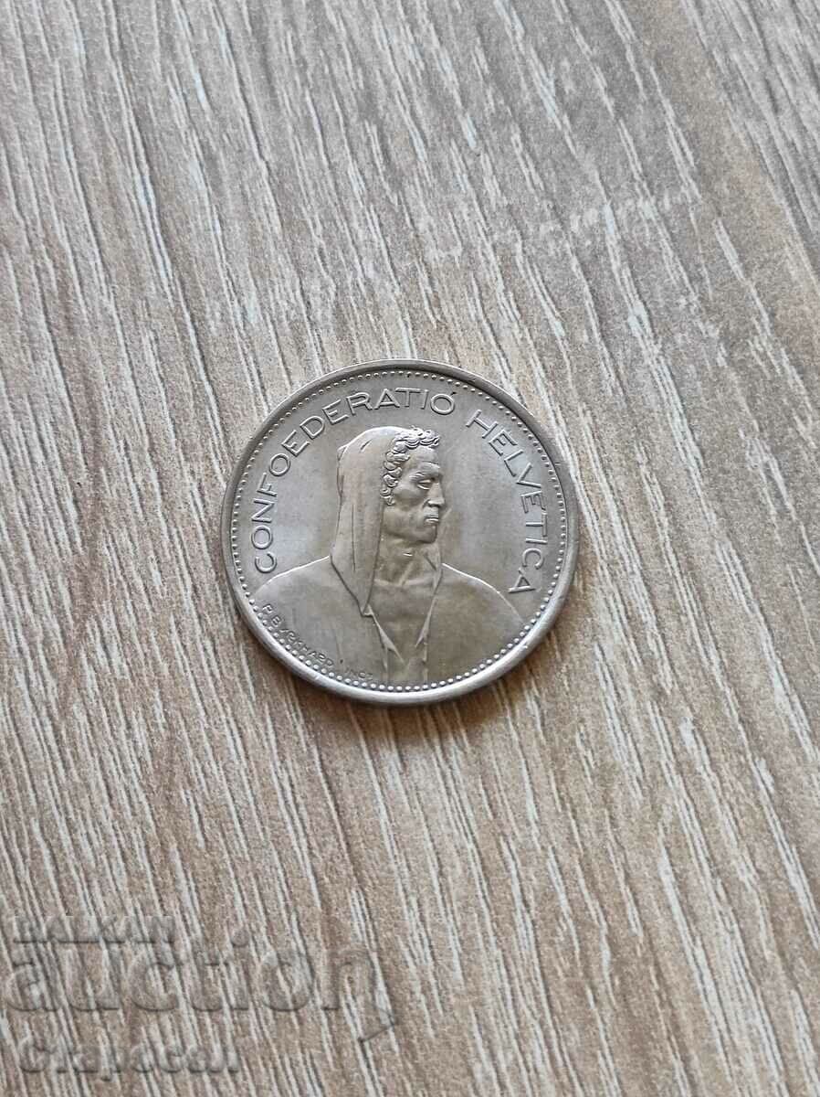 5 франка 1968 година Швейцария с цена € 18.00 | 35.20 лв.