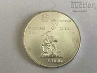 Канада 5 долара 1974 година  Кану-Каяк Сребро 0.925