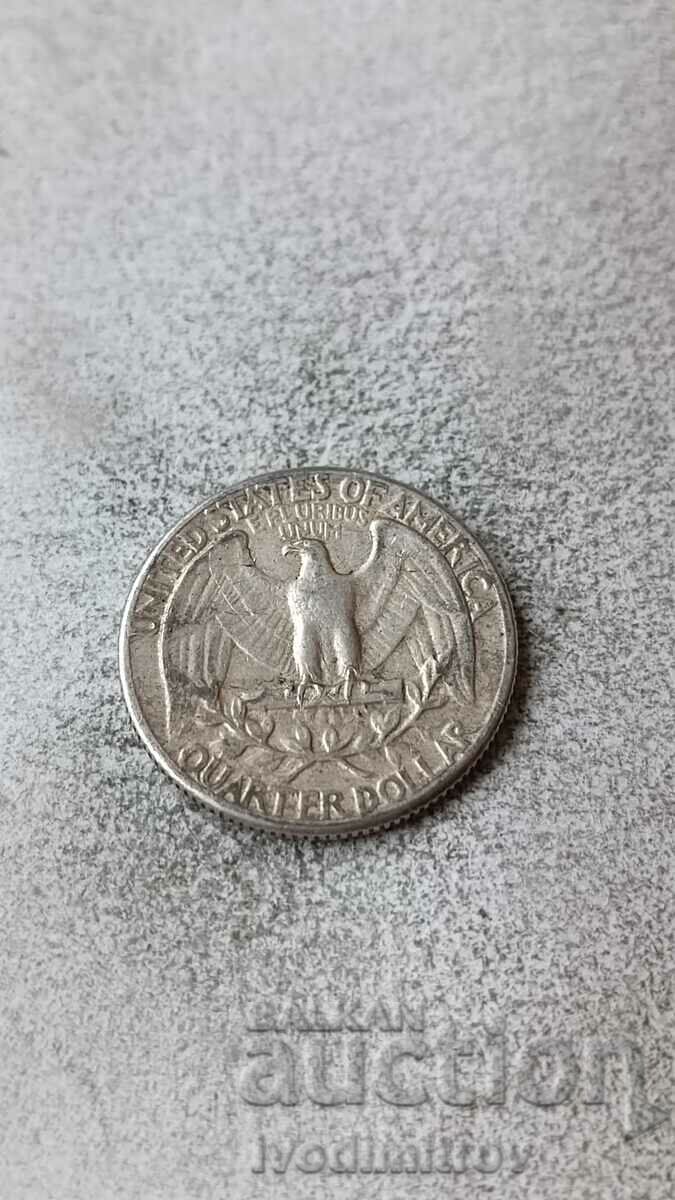 USA 25 cents 1963 Silver