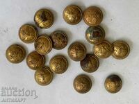 17 pieces of parade king's buttons railwayman BDZ