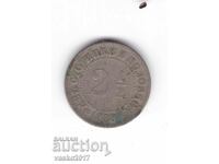 2.5 cents - Bulgaria 1888