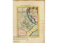 1719 - GRAVURA - Harta Etiopiei - Arabia Saudita - ORIGINAL