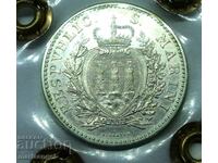 San Marino 1 lira 1898 silver