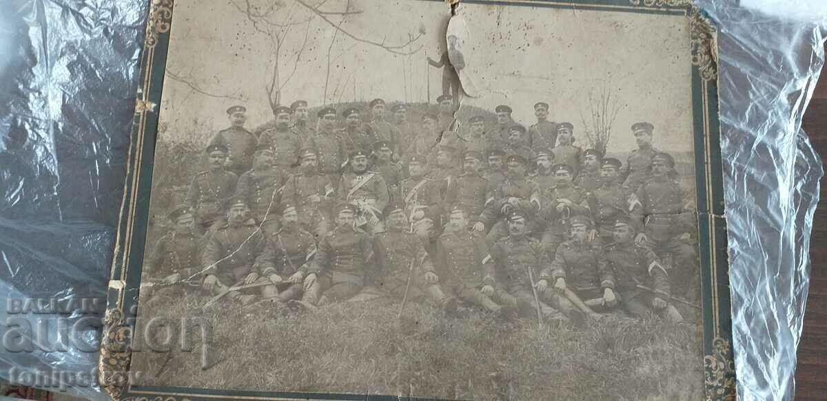 Ανώτερος αξιωματικός με εταιρεία 1916, μεγάλο χαρτόνι