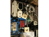 Large lot of electrical parts and hardware.