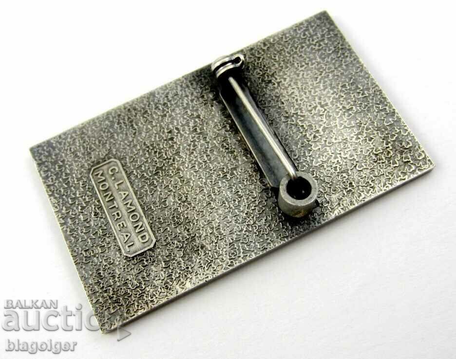 Auction Olympic Badge-Montreal 1976-ORTO Radio Press-Official Zn Auction Olympic Badge-Montreal 1976-ORTO Radio Press-Official Zn