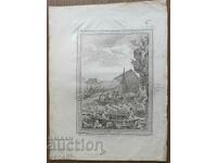 1746 - GRAVURĂ - Bărci chinezești pe coastă - Malabar - ORIGINAL