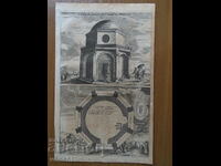 1677 - ENGRAVING - Church of the Ascension of Jerusalem - ORIGINAL
