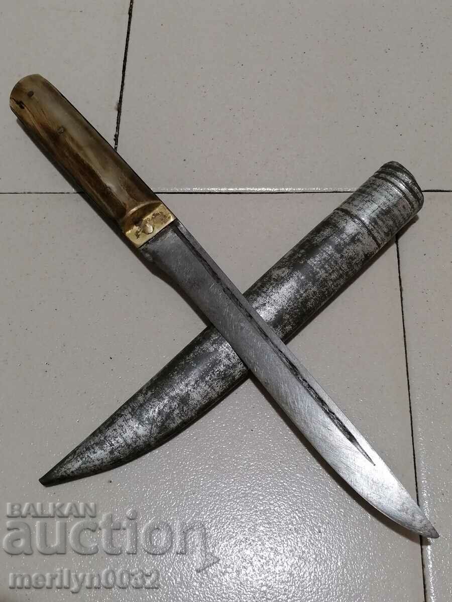 Old Gabrovo knife hand forged blade with inscription with price 169.00 BGN | € 86.41 Old Gabrovo knife hand forged blade with inscription with price 169.00 BGN | € 86.41