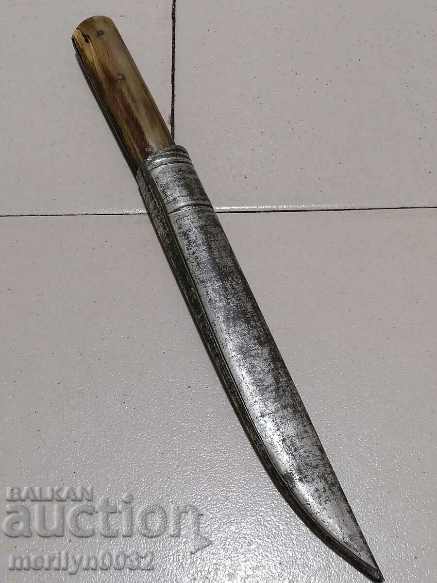 Old Gabrovo knife hand forged blade with inscription - 5 Old Gabrovo knife hand forged blade with inscription - 5