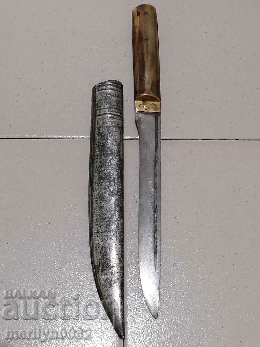 Old Gabrovo knife hand forged blade with inscription - 7 Old Gabrovo knife hand forged blade with inscription - 7