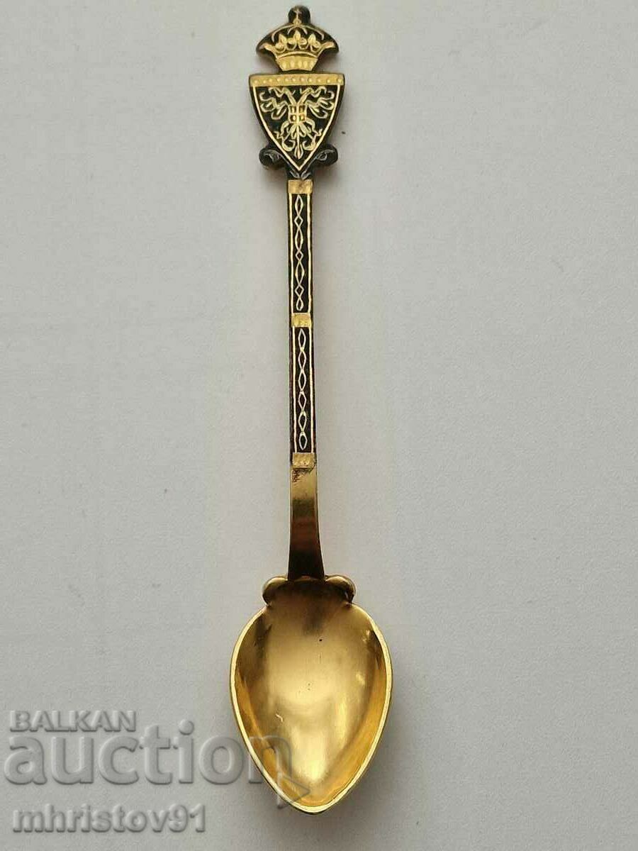 Tea spoons with gold plating - 7 Tea spoons with gold plating - 7