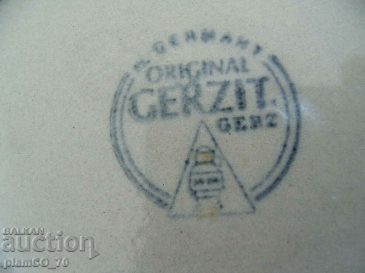 №*7472 old porcelain mug GERZIT - with metal lid - - 6