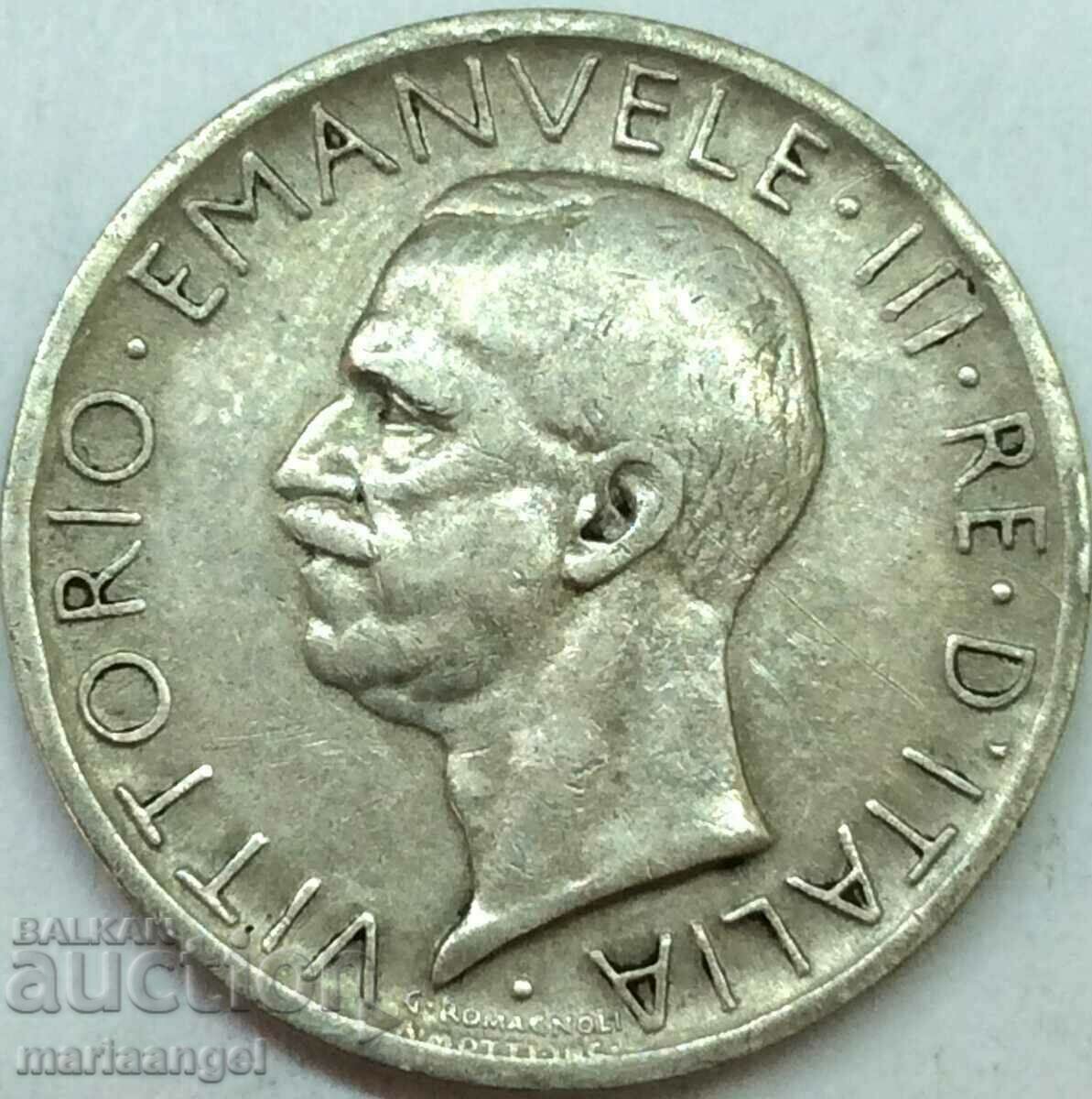 5 Lire 1926 Italia Argint - Rar Anul 3