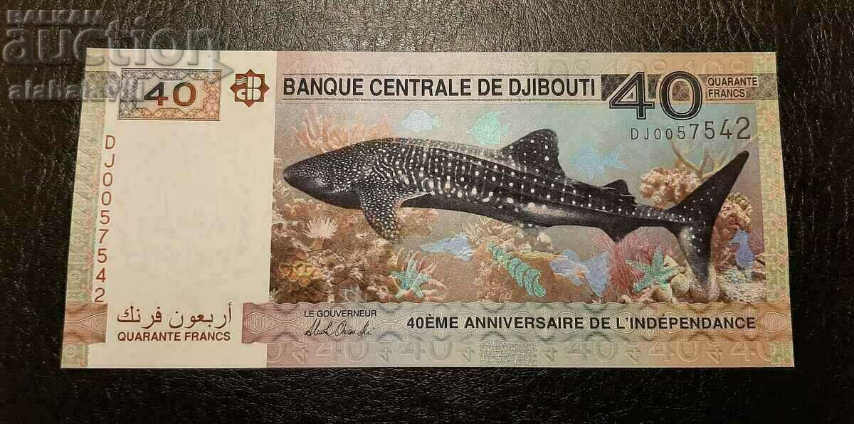 Банкнота Джибути 40 франка 2017 г.