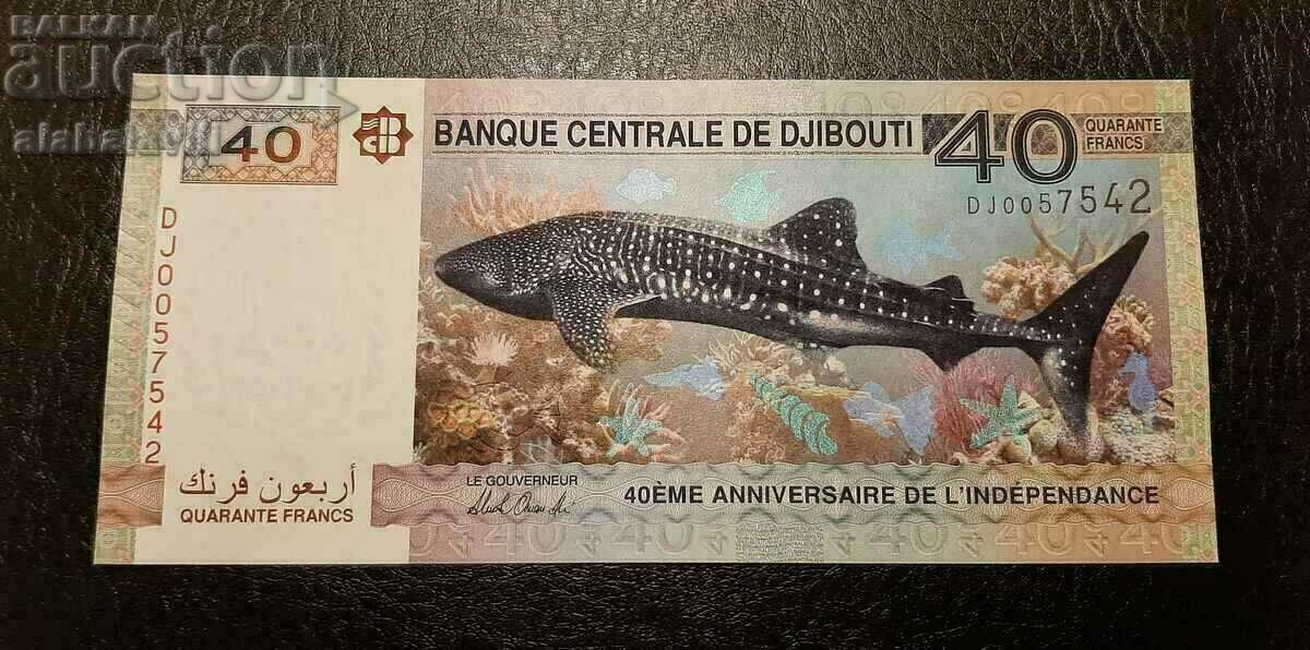 Bancnota Djibouti 40 franci 2017