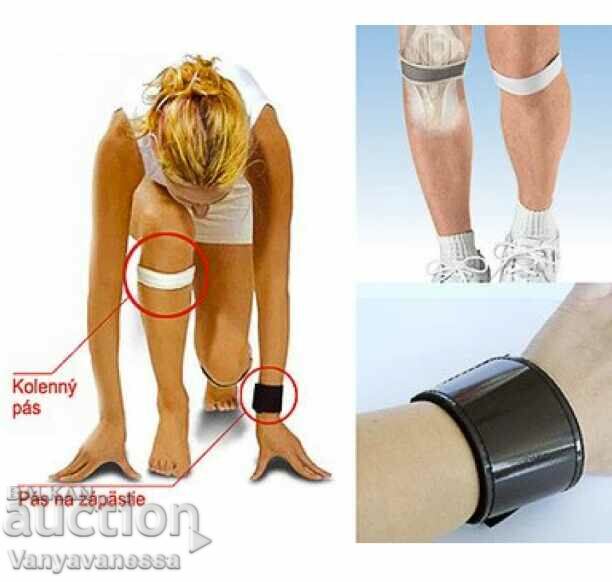 2 pieces of magnetic knee pads + magnetic wristband set