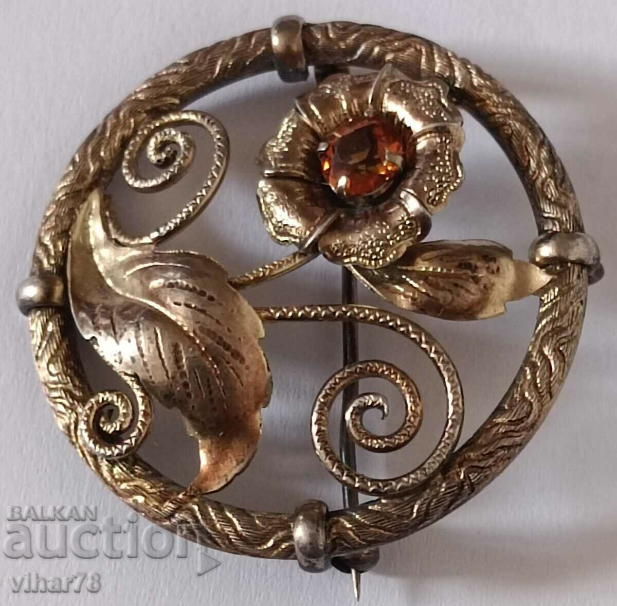 Auction Old silver brooch-pendant Auction Old silver brooch-pendant