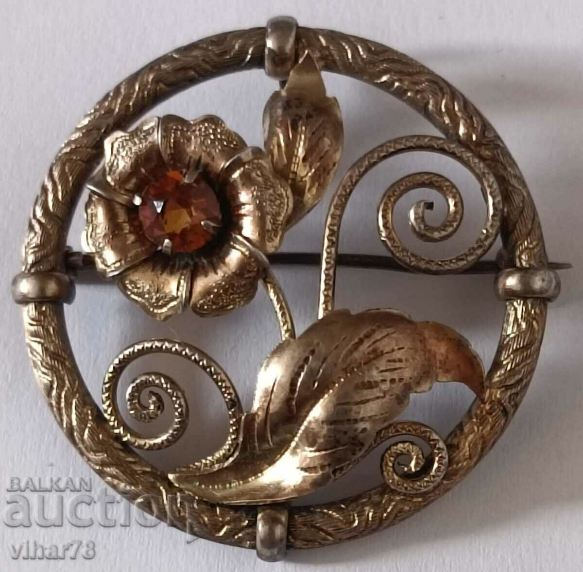 Old silver brooch-pendant