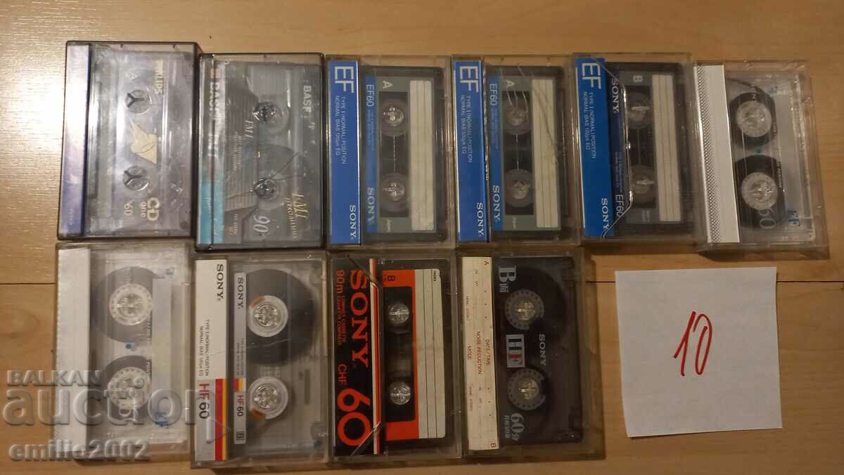 Audio cassettes 10pcs 10 with price 9.00 BGN | € 4.60 Audio cassettes 10pcs 10 with price 9.00 BGN | € 4.60