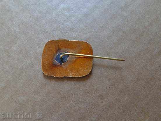 Auction  enamel badge,