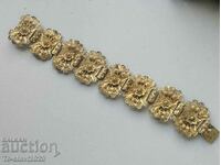 OLD Silver bracelet - filigree with gilding