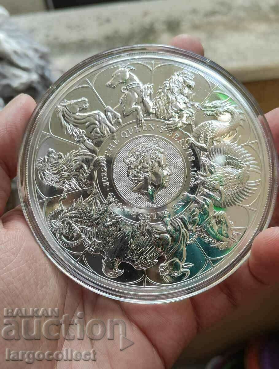 Silver 10 OZ The Queen's Beasts: The Final Year 2022
