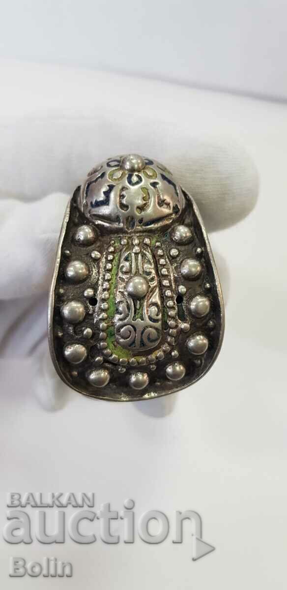 A rare silver gilt and enamel renaissance sling bracelet - 7 A rare silver gilt and enamel renaissance sling bracelet - 7