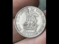 Великобритания 1 шилинг 1929 Джордж V сребро