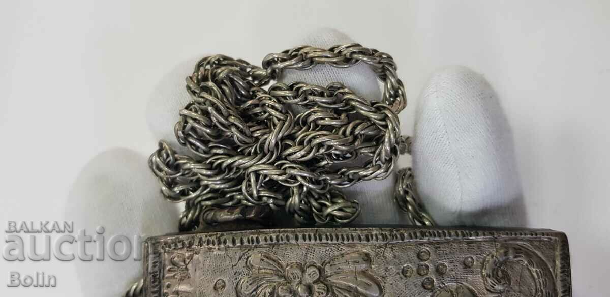 Уникална възрожденска икона мощехранителница Св. Марина 19в. - 7