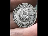 Великобритания 1 шилинг 1944 Джордж VI сребро