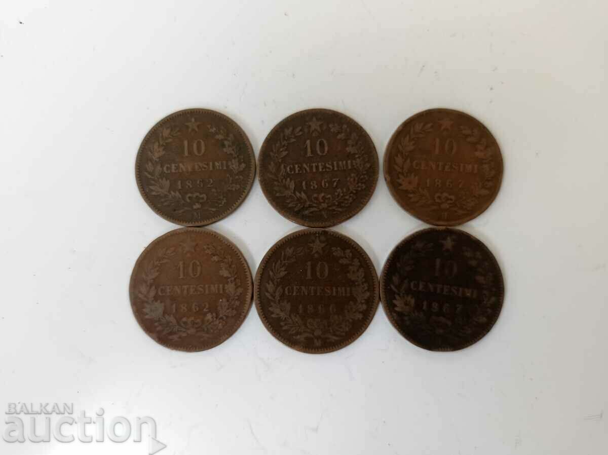 0,01 cenți. Lot Monede vechi - B.Z.C.
