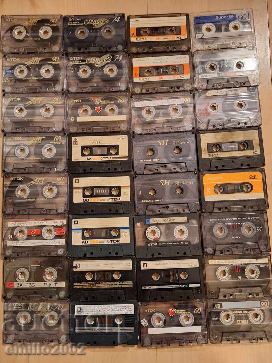 TDK and Sony audio cassettes 32pcs in a carousel stand with price 34.00 BGN | € 17.38 TDK and Sony audio cassettes 32pcs in a carousel stand with price 34.00 BGN | € 17.38