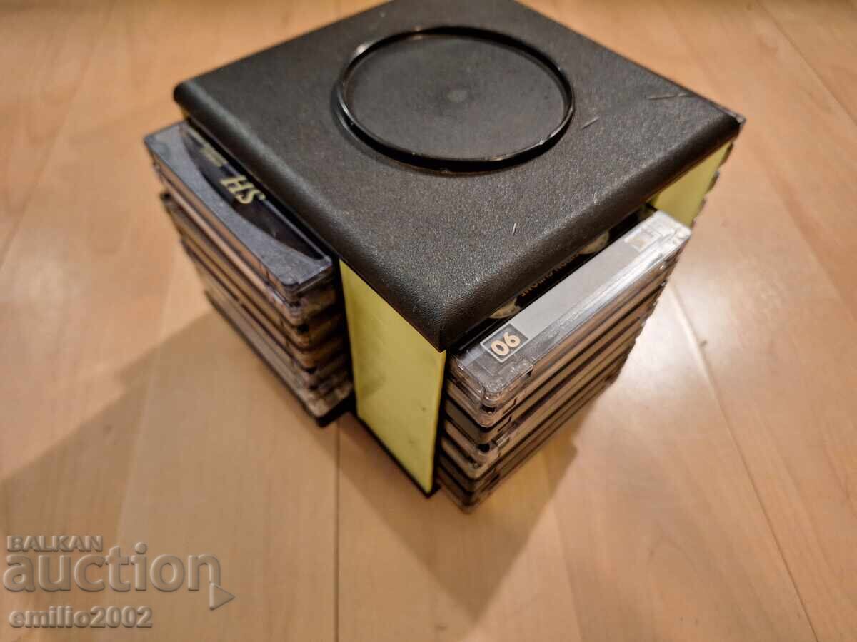 TDK and Sony audio cassettes 32pcs in a carousel stand - 5 TDK and Sony audio cassettes 32pcs in a carousel stand - 5