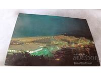 Postcard Albena Night view 1975