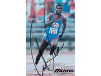 Autograf Carl Lewis, Atletism, SUA, Campion olimpic