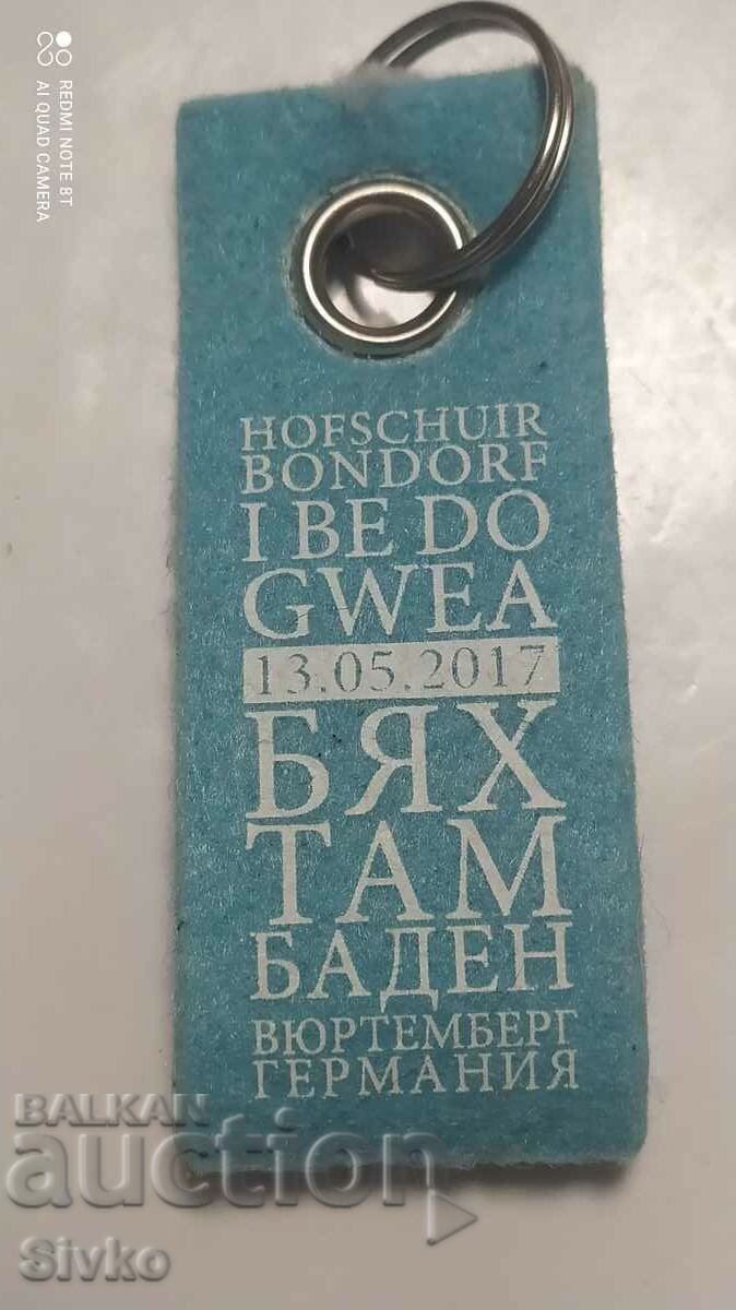 Key ring from the wedding of a Bulgarian man with a German woman