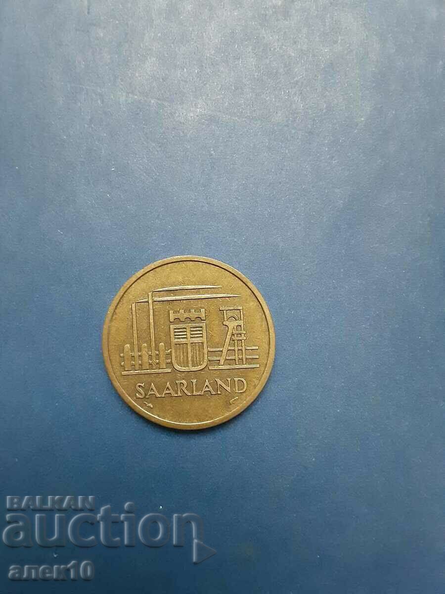 Saar 50 Franc 1954
