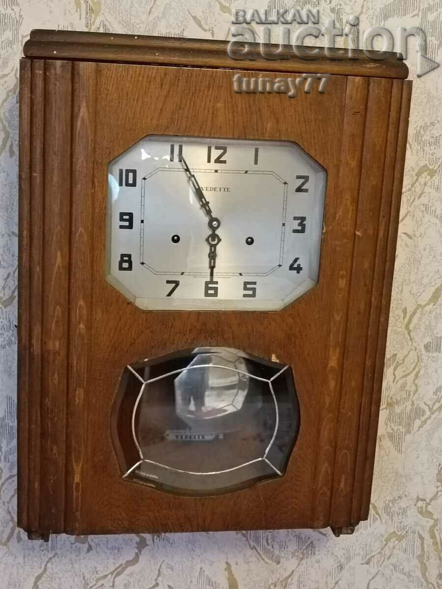 ❗Large Art Deco French Vedette Wall Clock ❗