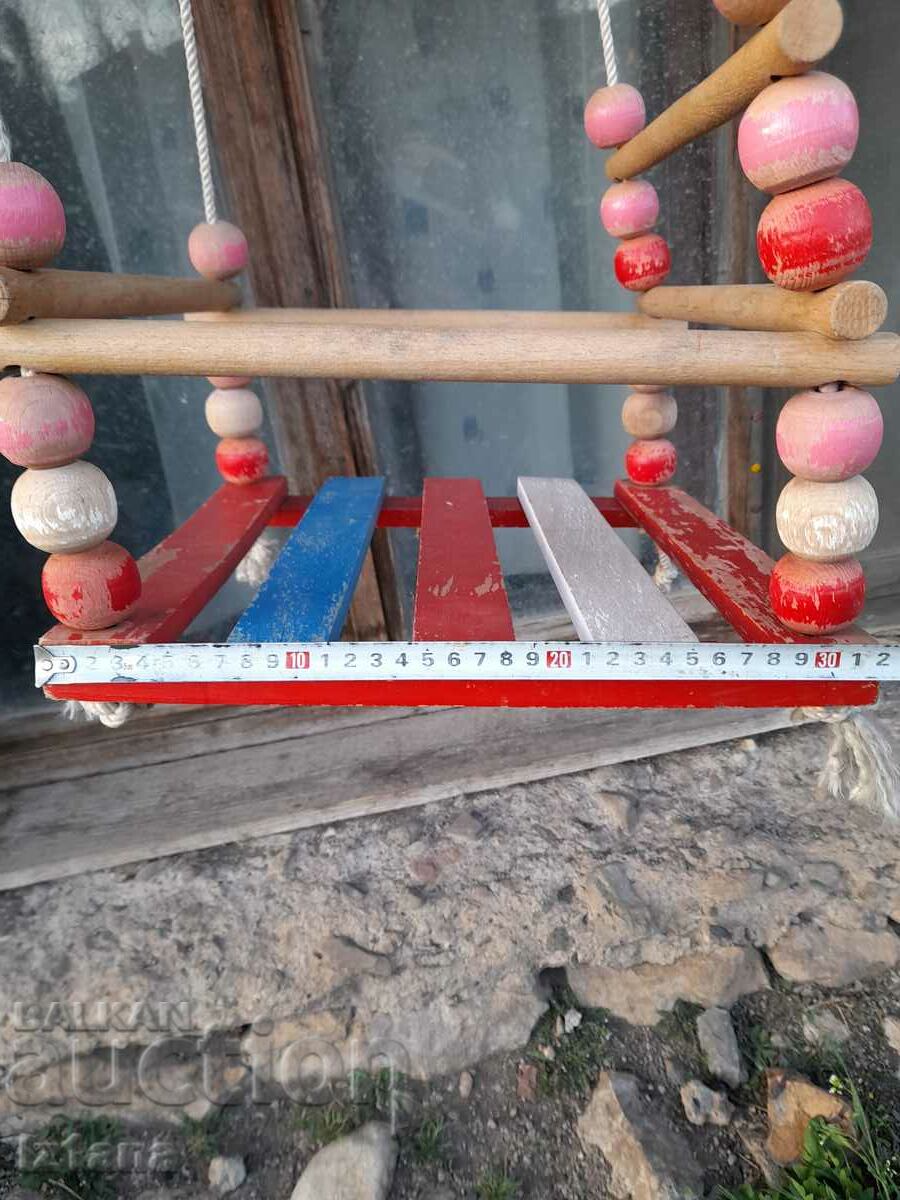 Old wooden children's swing - 5 Old wooden children's swing - 5