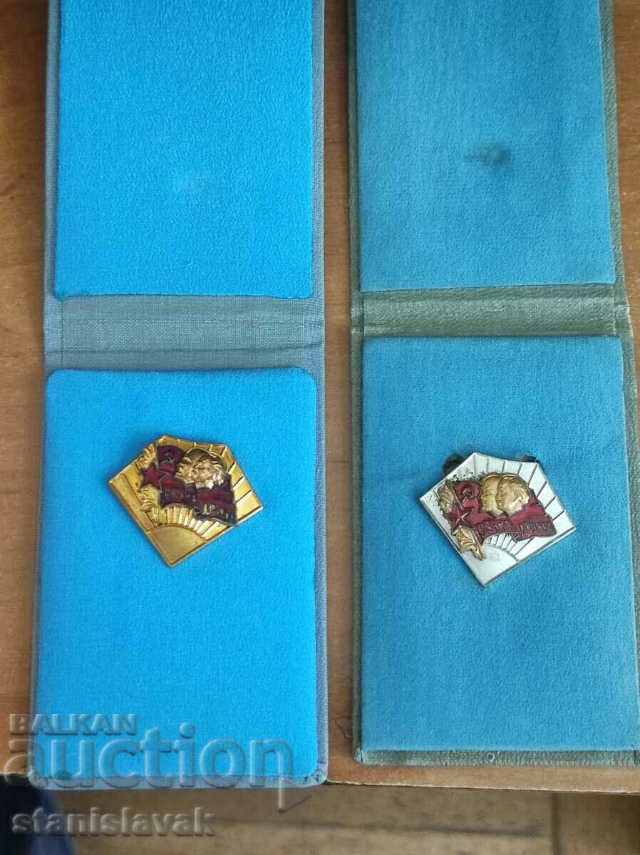 Lot Gold and Silver Eternal Friendship Badges