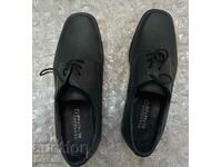 παπούτσια ολοκαίνουργια, μαύρο μέγεθος 41, γνήσιο δέρμα, Navy