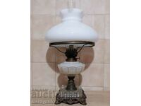 Стара газена лампа 19-ти век абажур лампион