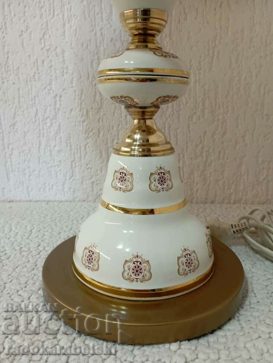 Auction Set of two very large antique porcelain lamps Auction Set of two very large antique porcelain lamps