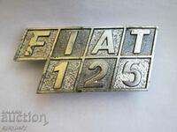 Old emblem plate car retro car Fiat FIAT