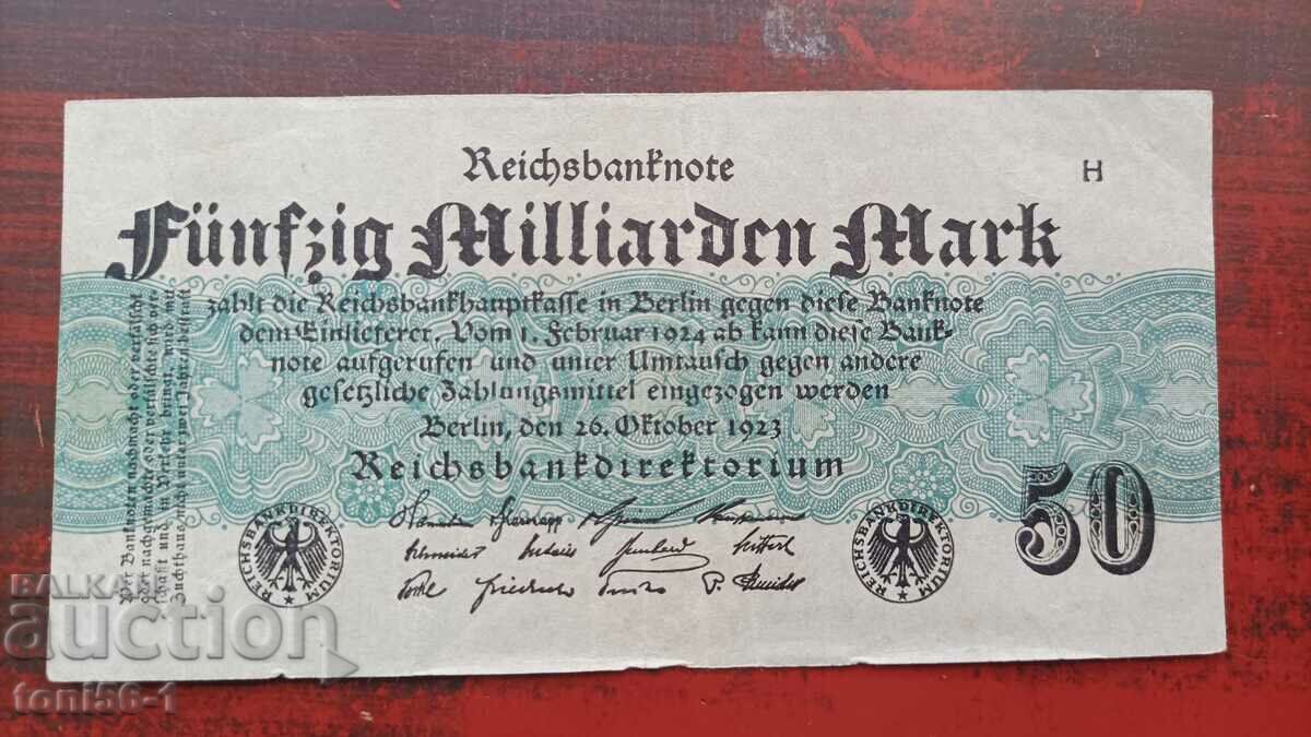 Germania 50 de miliarde de mărci 26.10.1923 - vezi descriere